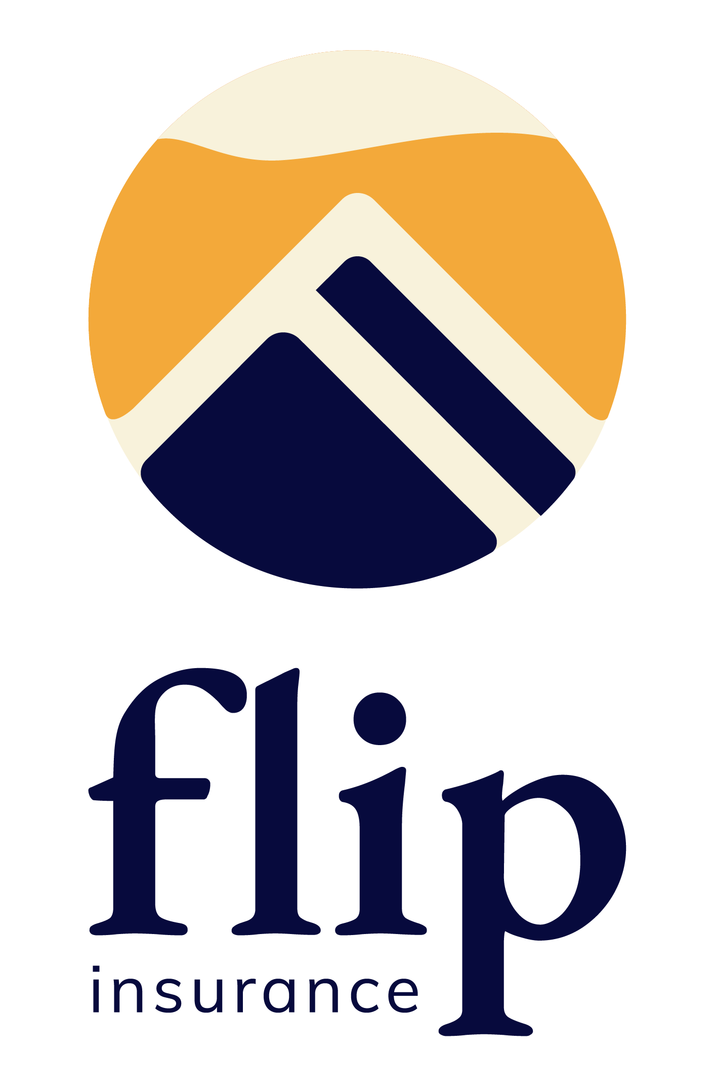 Flip Inline Full colour icon Navy wordmark 1